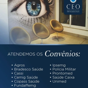 Aproveite os Convênios atendidos pela Clínica CEO – Centro de Excelência em Oftalmologia e cuide da saúde dos seus olhos! 👁✨  📲 (37) 3237-4600 📲 (37) 3237-4602 📲 (37) 3237-4605