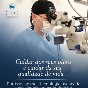 Seus olhos merecem precisão, inovação e confiança. Aqui, cuidado e excelência são prioridade absoluta. 👁✨  Se você tem alta miopia, nós temos a solução.  Agende sua avaliação no CEO – Centro de Excelência em Oftalmologia.  Cuide da sua visão com quem é referência em tecnologia e segurança.  📲 (37) 3237-4600 📲 (37) 3237-4602 📲 (37) 3237-4605