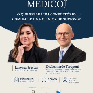 LIVE ESPECIAL | DIA DO MÉDICO  O que separa um consultório comum de uma clínica de sucesso?  Ter uma agenda cheia é suficiente para garantir o sucesso de um consultório? E o que é necessário para transformar a excelência técnica em um negócio sustentável e bem estruturado?  Empreender na saúde exige muito mais do que competência técnica. Gestão, planejamento financeiro, posicionamento estratégico e segurança jurídica também fazem parte dessa construção.  No dia 21 de outubro, vamos conversar sobre os bastidores do empreendedorismo na medicina, compartilhar experiências e discutir o que realmente faz a diferença para quem deseja crescer, prosperar e construir uma clínica de sucesso.  Uma conversa para médicos e profissionais da saúde que querem olhar além do consultório e enxergar novas possibilidades para sua carreira e seus negócios.  📅 21 de outubro, às 20h00. 📍 Ao vivo, aqui no Instagram.  Esperamos você!