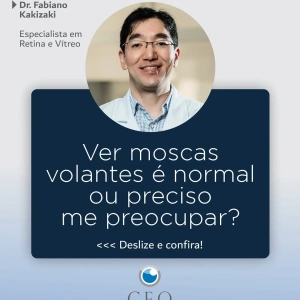 Você já percebeu pontinhos, manchas ou pequenos “fios” se movimentando na sua visão? 👁️  Eles são conhecidos como moscas volantes e, em muitos casos, podem ser comuns. Porém, atenção: se surgirem de repente, aumentarem rapidamente ou vierem acompanhados de flashes de luz, é importante procurar avaliação oftalmológica.  Esses sintomas podem estar relacionados a alterações no vítreo e na retina que precisam ser investigadas.  ⚠️ Mudanças repentinas na visão não devem ser ignoradas.  Agende sua avaliação com um especialista em Retina e Vítreo no CEO – Centro de Excelência em Oftalmologia.  📲 (37) 3237-4600 📲 (37) 3237-4602 📲 (37) 3237-4605 . . #CEOftalmologia #Retina #Vítreo #MoscasVolantes